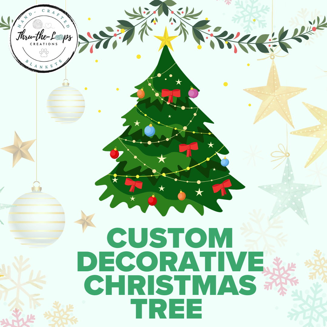 Custom Chunky Knit Christmas Tree Decor - Thru the Loops Chunky Knit Creations
