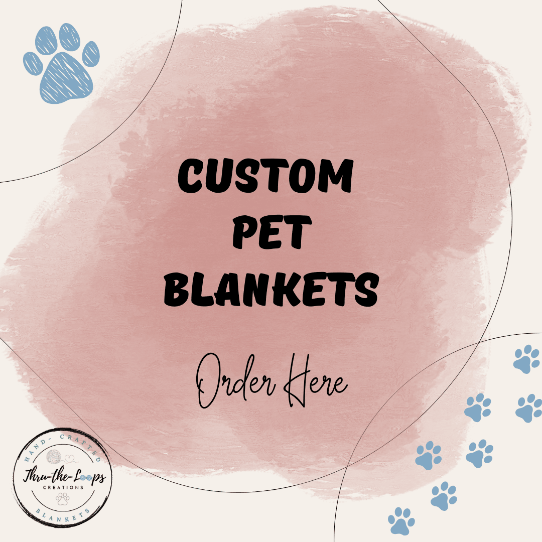 Custom Chunky Knit Pet Blanket - Thru the Loops Chunky Knit Creations