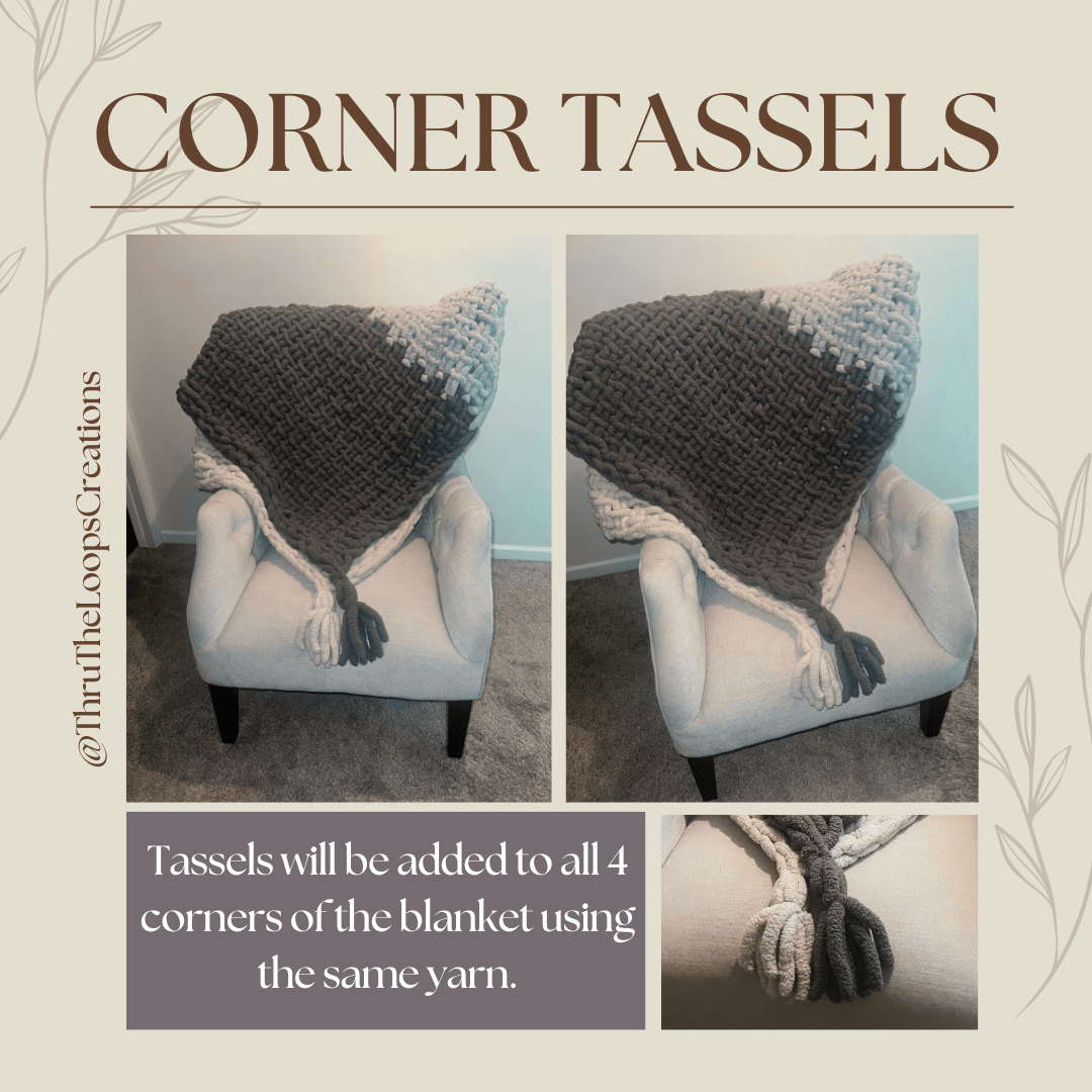 Add-Ons: Tassels or Full Fringe - Thru the Loops Chunky Knit Creations