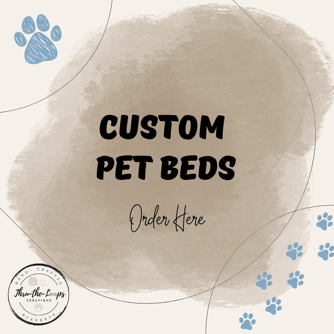 Custom Chunky Knit Pet Bed
