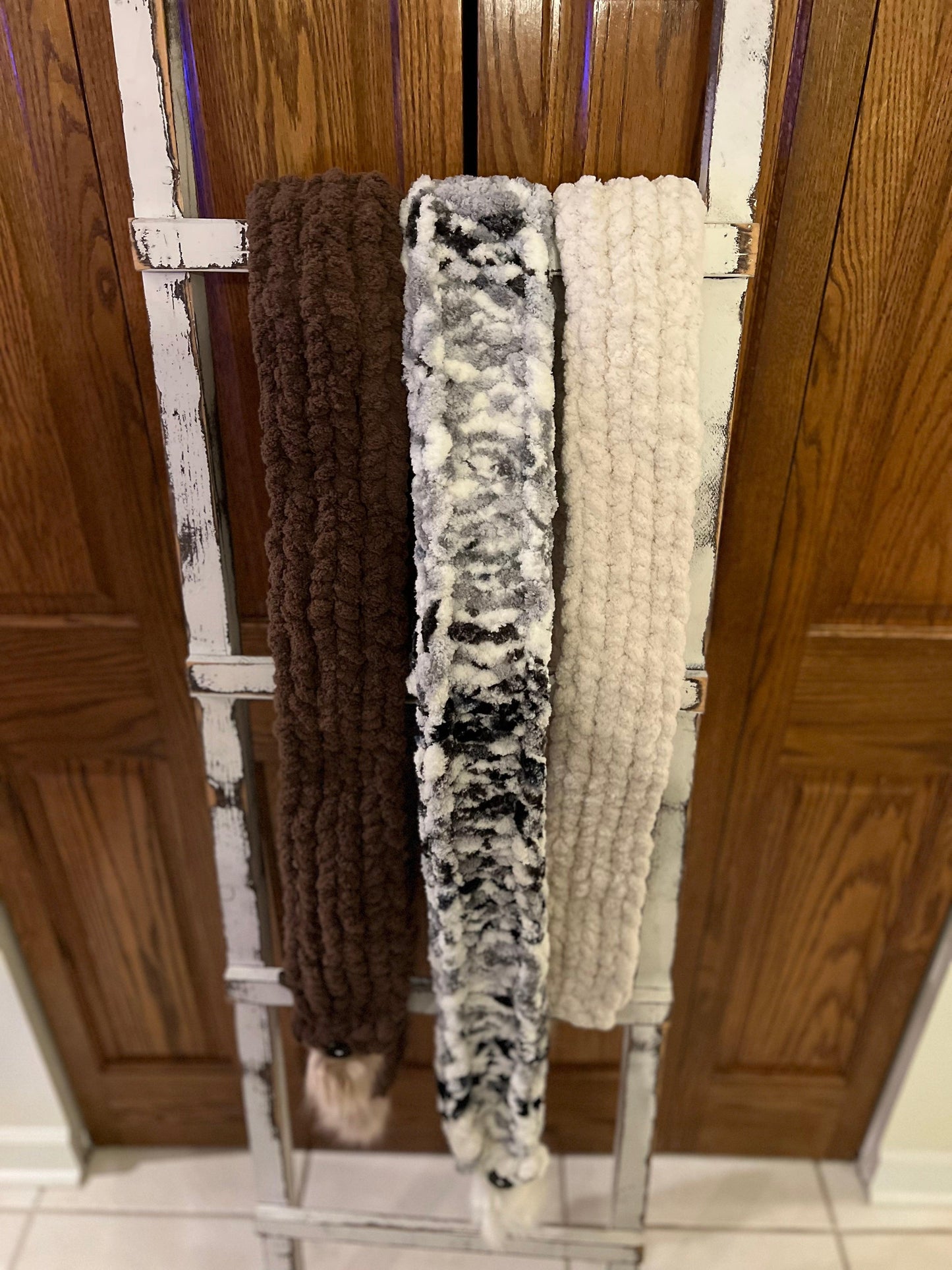 Custom Chunky Knit Winter Scarf - Thru the Loops Chunky Knit Creations