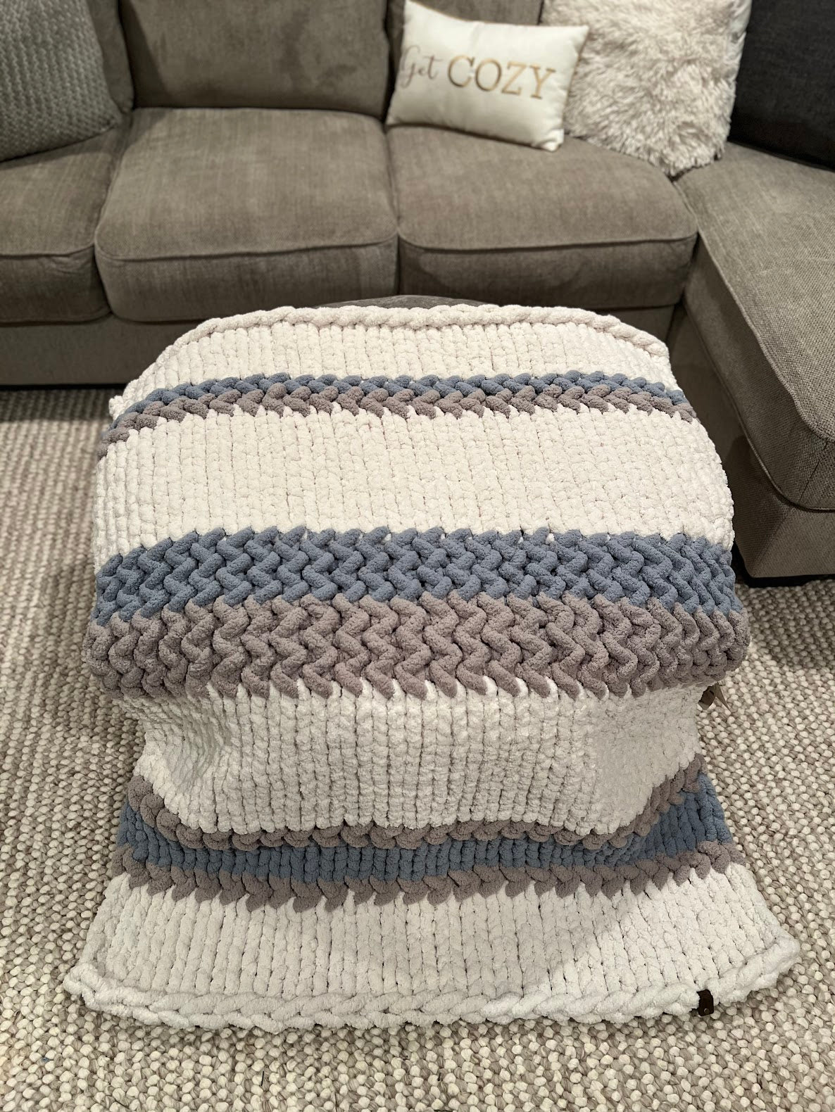 Coastal Breeze Chunky Knit Throw (Large)