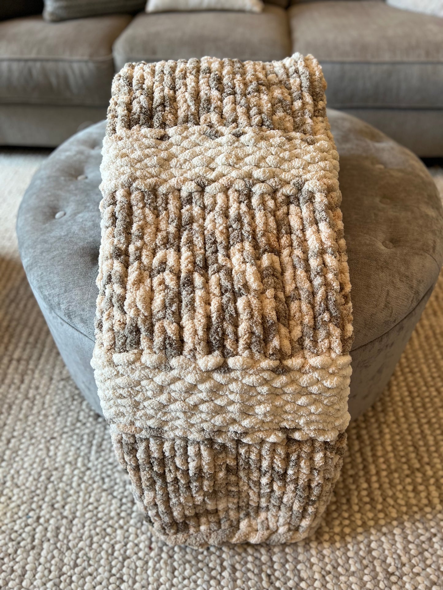 Sand Dunes Chunky Knit Throw (Large)