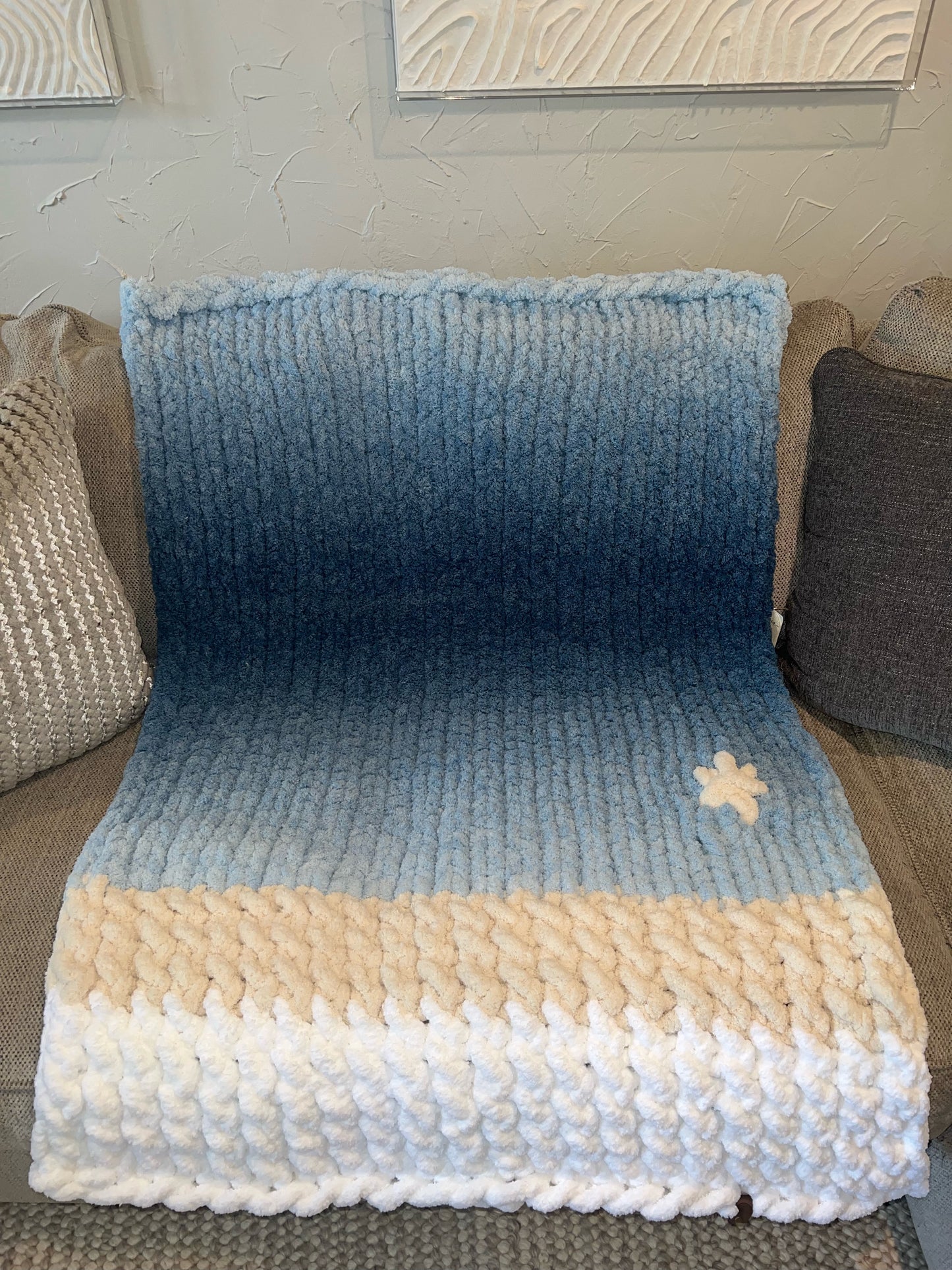 Beachy Bliss Chunky Knit Throw (Large)