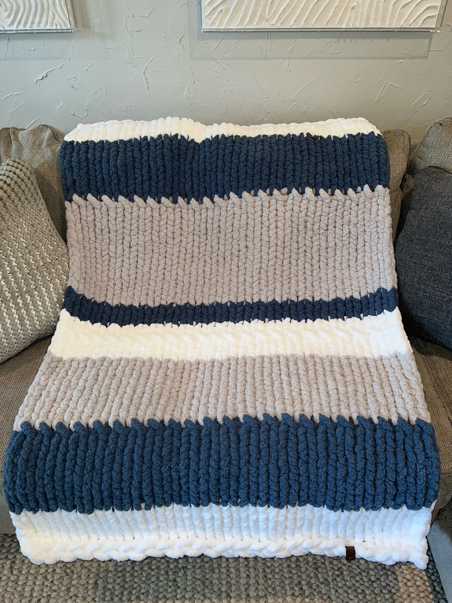 Moonlit Marina Chunky Knit Throw (Large)