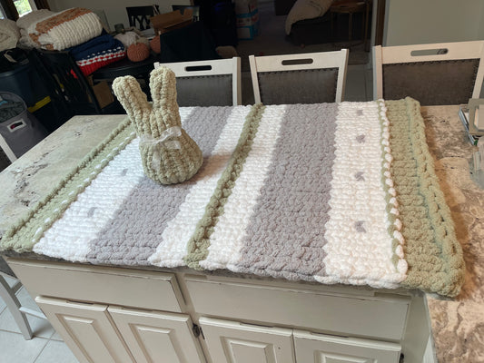 Jungle Book Chunky Knit Baby Blanket - Thru the Loops Chunky Knit Creations