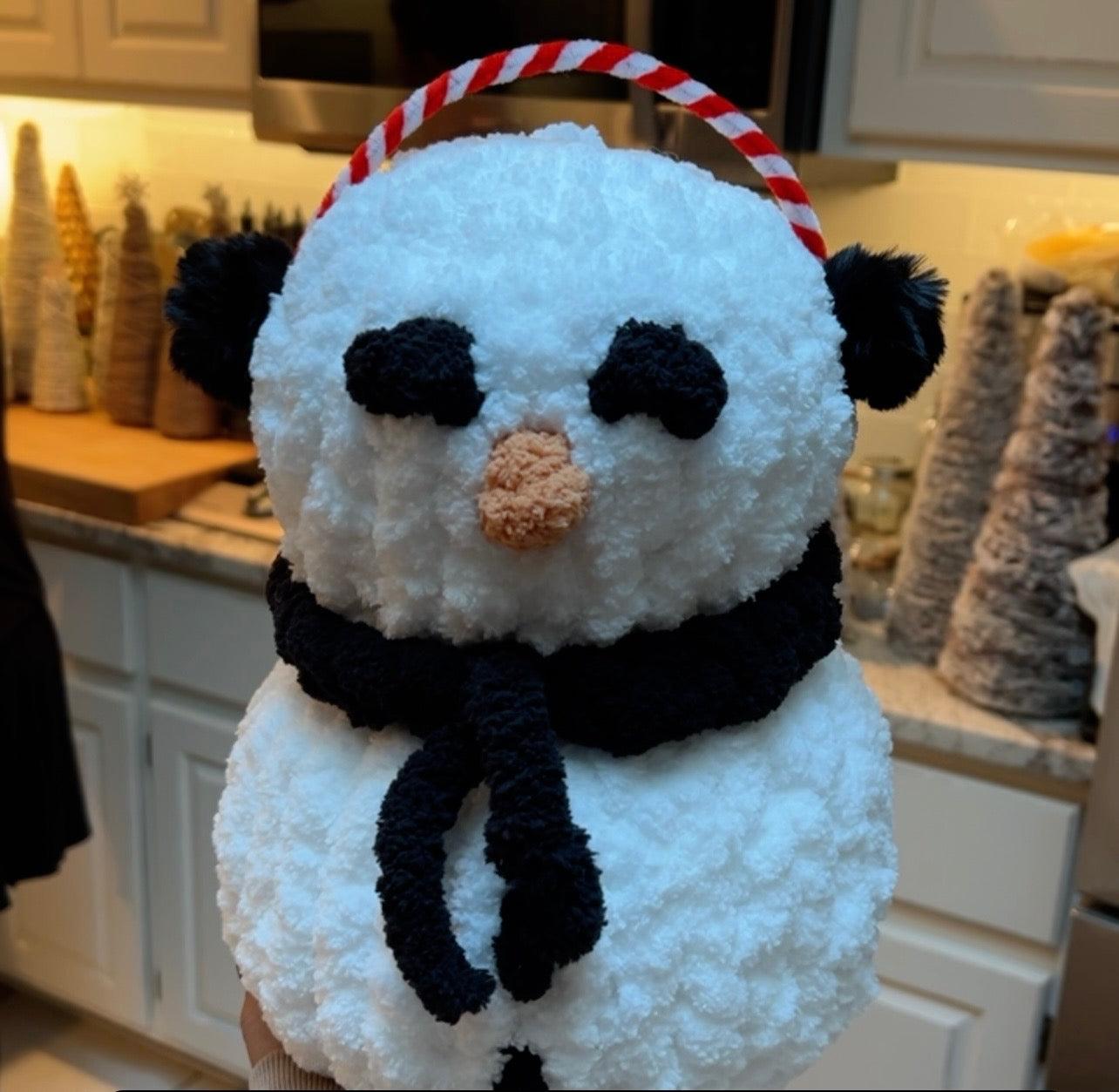 Chunky Knit Snowman Plushie - Thru the Loops Chunky Knit Creations