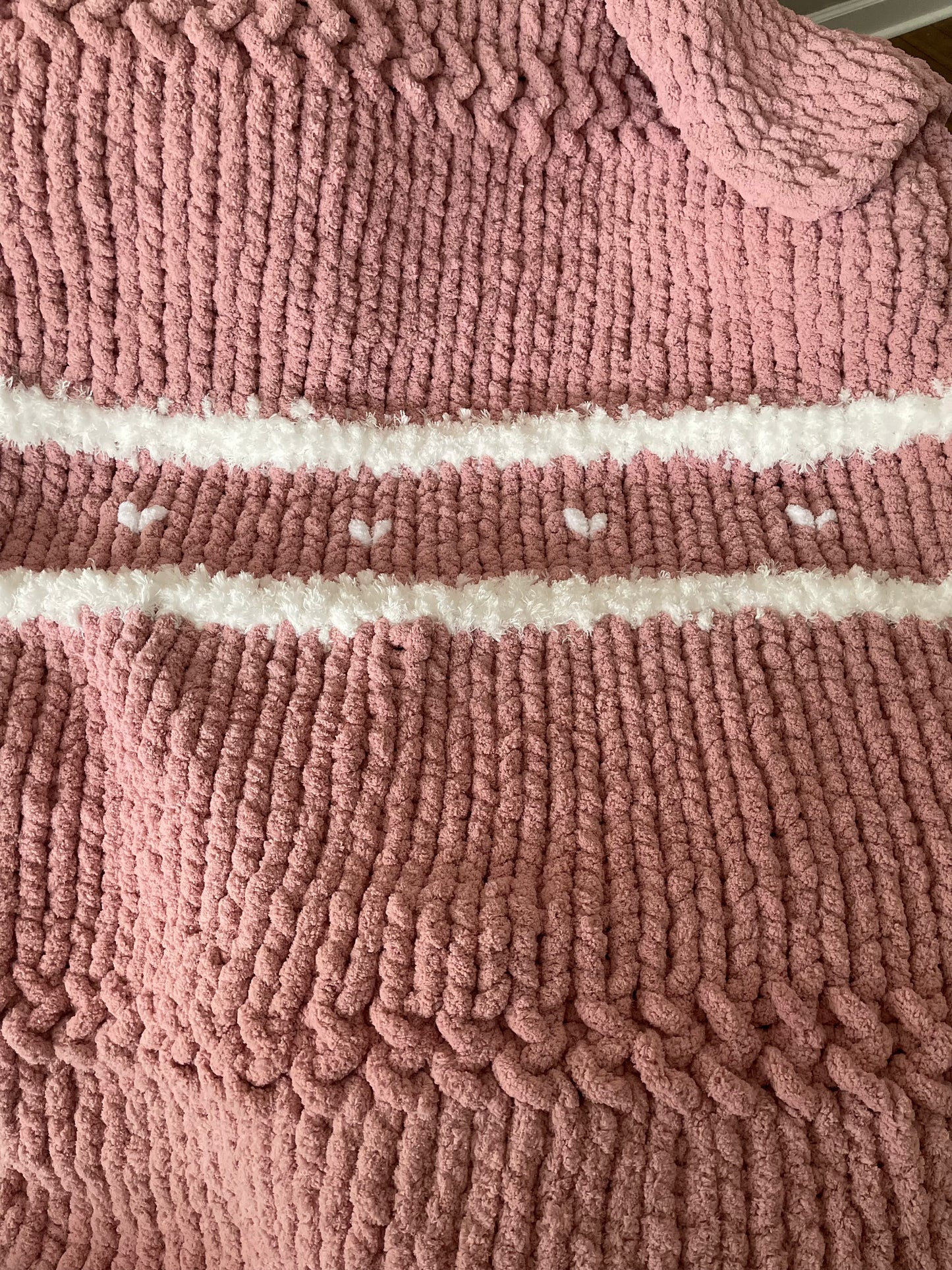 Strawberry Shortcake Chunky Knit Throw (Large)