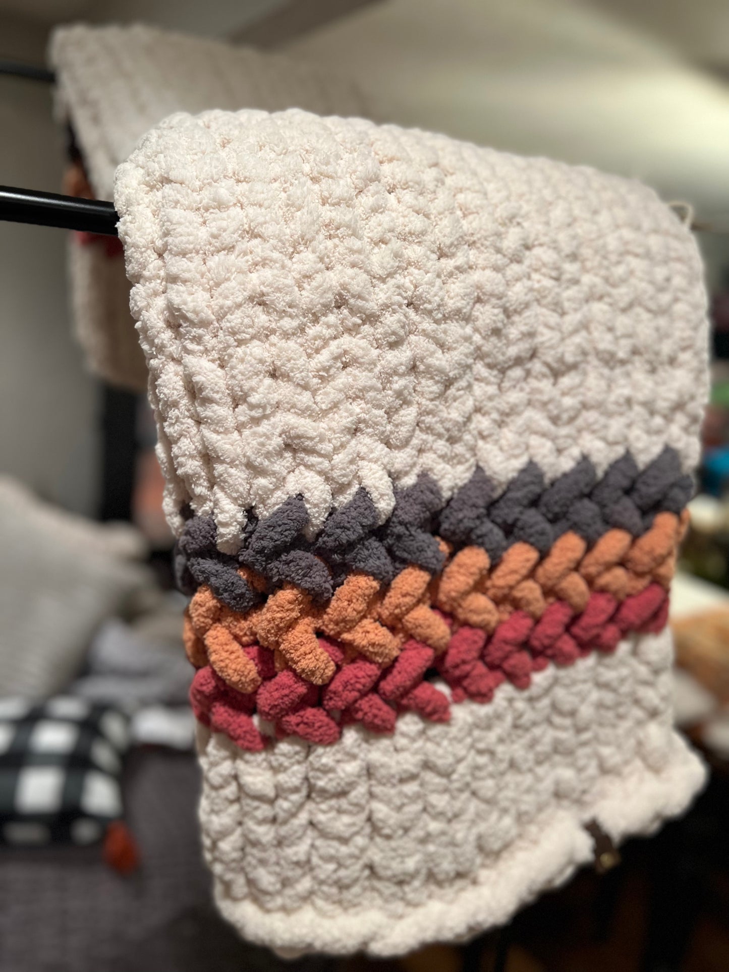 Thanksgiving Day Chunky Knit Throw Blanket (Large) - Thru the Loops Chunky Knit Creations