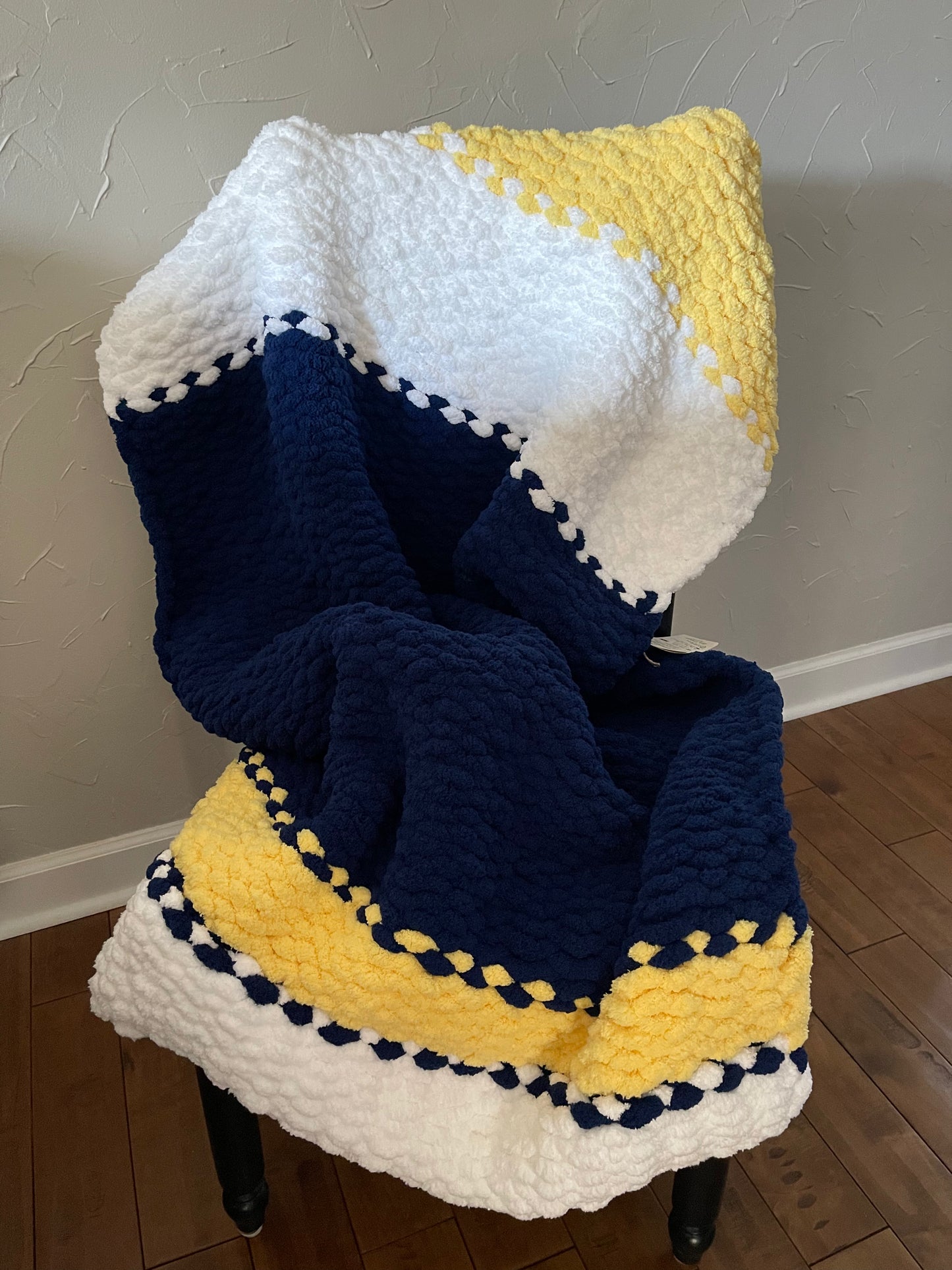University of Michigan Chunky Knit Throw Blanket (Made to Order)