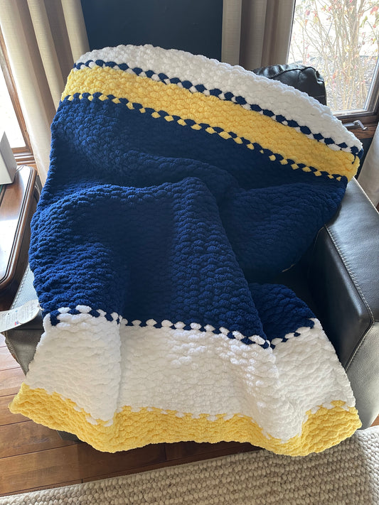 University of Michigan Chunky Knit Throw Blanket (Made to Order)