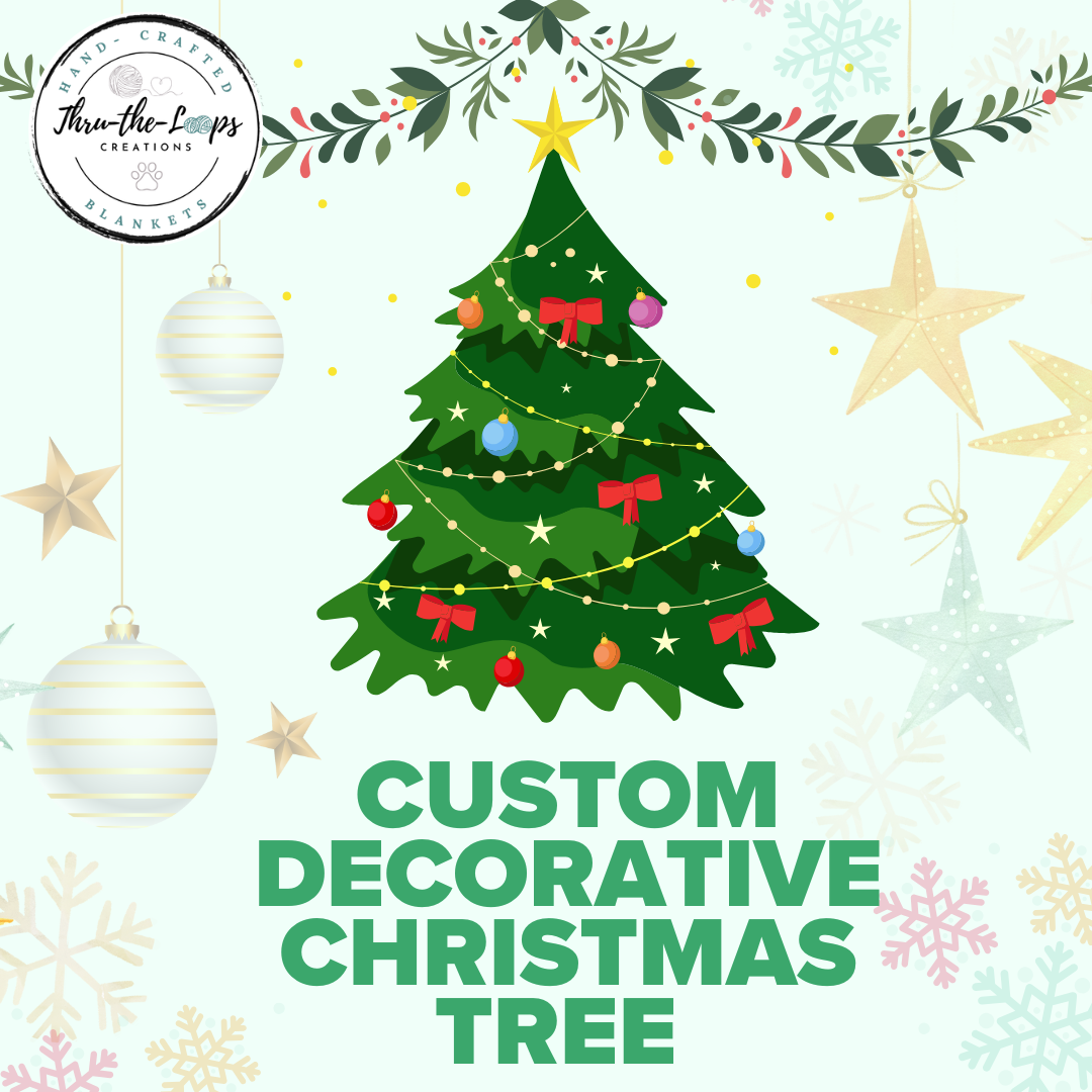 Custom Chunky Knit Christmas Tree Decor