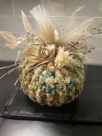 Custom Chunky Knit Pumpkin Decorative Plushies