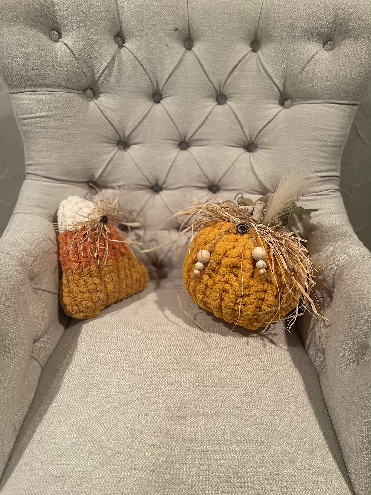 Fall Candy Corn Chunky Knit Plushy