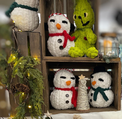 Chunky Knit Snowman Plushie